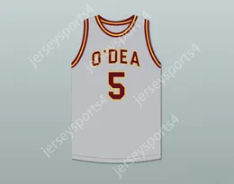 مخصصين لرجال الشباب/الأطفال باولو بانشيرو 5 O'DEA High School Fighting Irish Light Gray Basketer Jersey 1 Top Top Sitched S-6XL