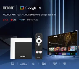 Mecool Google TV -Box KM7 plus 2GB DDR4 16GB AV1 Android 11 Google Certified 4K Amlogic HDR10 2.4G/5G WiFI -Präfix -TVBox