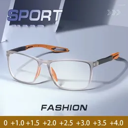 Sunglasses Sport Reading Eyeglasses Square Classic Brand Designer TR90 Light Glasses Men Anti Blue Presbyopic Antifatigue Compute 0 1- 4