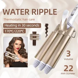 Kemei Professional Electric Curling Hair Tools Iron Ceramic Triple Barrel Styler Waver Styling Curlers 240515