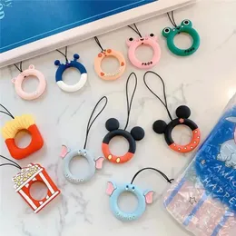 Pulseiras de pulso hand cordão de silicone para celular teclas de câmera cadeia de cordão de cordão fofo chaveiro de chaves de chave