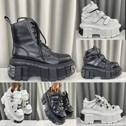 Sapatos de tênis de plataforma de botas de grife