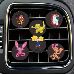 Fordonstillbehör Little Ghost och Paris Cartoon Car Air Vent Clip Freshener Clips per ersättningsbalsam för Office Ho OT6BD