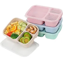 Packing Dinner Service Wholesale Wheat St Lunch Box Microwave Bento Boxs Packaging Quality Health Natural Student Portable Food Stor Dhcs7