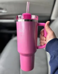 Gemiye Hazır Sızdırıcı H2.0 Cosmo Pembe Geçit Töreni Tumbler 40 Oz 304 Swig Şarap Kupaları Sevgililer Günü Hediye Flamingo Su Şişeleri Hedef Kırmızı ABD Stoku 0515