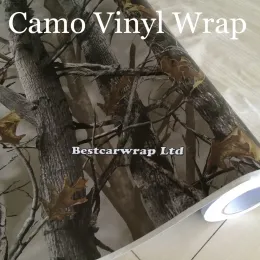 Klistermärken Realtree Ambush Military Camo Vinyl Wrap for Car Wrap Styling med Air Release Mossy Oak Tree Leaf Camouflage Sticker Storlek 1.52 X