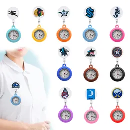 Pocket Watches Sports Clip Broche Nurse Watch Pin-On Quartzo Analógico pendurado lapela para mulheres Drop Drop Drop OTPBR