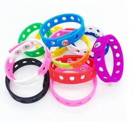 Soft Silicone Bracelet Wristband 21cm Fit Shoe Croc Buckle Charm Accessory Kid Party Gift Fashion Jewelry Wholesale