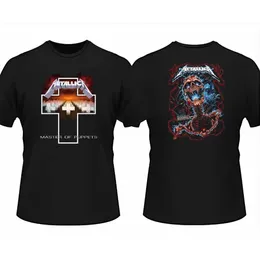 Erkek Tişörtler Erkek Metalik Retro Metal Hazır Cehennem Tur Siyah Grafik T-Shirt Kadın Üstler Kafatası T-Shirt Harajuku Günlük Gömlek T240515