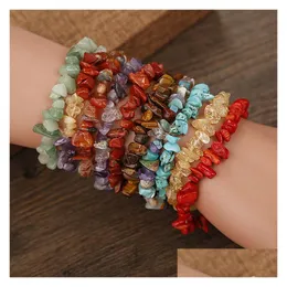 Party Favor Natural Healing Crystal Bracelets Festive Gift 17-22Cm Stretch Bracelet Stone Drop Delivery Home Garden Supplies Event Dhgpf