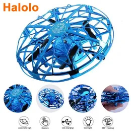 طائرة هليكوبتر مصغرة UFO RC بدون طيار ، طائرة استشعار يدوية ، طائرة إلكترونية ، طراز Quadcopter Flayaball Small Drohne Drop 240508