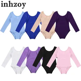 Dancewear Kid Girls Ballet Dance Gymnastics Leotards Long Sleeve Skating Turnpakje Ballerina Yoga Workout Training Performance DancewearL2405