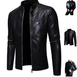 Kurtki męskie skórzana kurtka motocykl męskie motocyklowy baseball plus moda skórzana wysoka jakość pushpin płaszcza skórzana kurtka