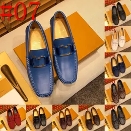 62modell högkvalitativ män designer loafers skor blå bruna mockasiner mjukt äkta läder formellt parti casual bröllopslipp på lyxiga italienska drivskor storlek 38-46