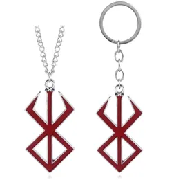 Anime Berserk Behelit Guts Red Logo Brand of Sacrifice Alloy KeyChain Key Chains Keyring Pendant Necklace Jewelry Accessories5840380