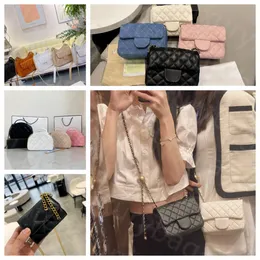 luxury mini purses crossbody designer bag woman c hanebag high quality chain purse black shoulder womens pink designer women bag cross body saddle bag dhagte sac luxe