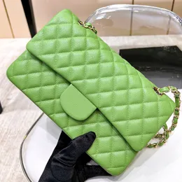 Luxurys Luxurys Handbag Caviar Leather Equilted Designer Bag Womens Mens Classic Flap Coot Counter Bag Bag Cool Fashion Makeup