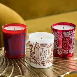 Ljus Paris Limited Scented Candle Tokyo Seoul New York City Limited Aromaterapy Candles Home Decoration Travel Memory Presents B240514