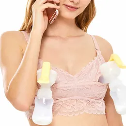 A maternidade sugere o sutiã de bombeamento de manutenidade feminina para mulheres, de enfermagem de renda de renda de renda BRALETTE B-DD E F CUPLO 32-40 42 Y240515