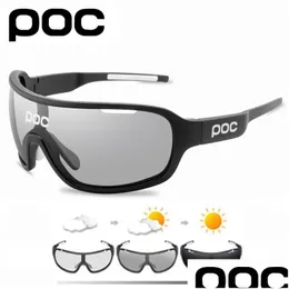 Okulary zewnętrzne Pocromic 5 obiektywu spolaryzowane okulary przeciwsłoneczne mężczyźni kobiety rowerowe okulary 220527 Dostawa upuszczania sporty na świeżym powietrzu ochronne Ge OTM8V