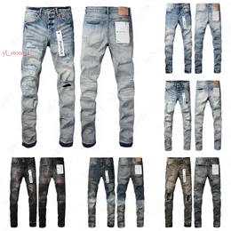 Designer Jeans Men Purple Jeans Brand Jeans Baggy Denim Trouser Ruin Hole Pants Hight Quality Embroider Distressed Ripped Woman Jeans a1