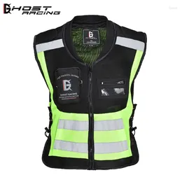 Motorradbekleidung Ghost Racing Safety Vest Night Service Reflective Offroad Triver Reflektor 3 Farben