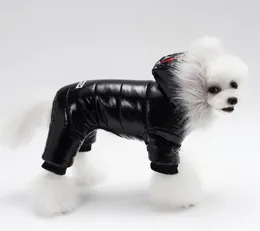 Ubrania dla psów zagęszczona zimowa bawełna śniegu płaszcz dla zwierząt ciepły strój w dół Parkas Puppy2541714