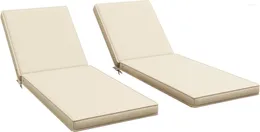 Подушка 2 патио Chaise Lounge Стул S с заменой замены замены для у бассейна Beige