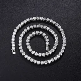 G2818 Wholesale Collier Argent Sterling Sier Hip Hop 0.5Ct Moissanite Diamond Tennis Necklace Men Fine Jewelry Necklaces