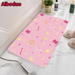 Badmatten Türmatte 40x60/50x80 Pinkes Mädchen Wohnzimmer Badezimmer Teppich Set Toilette nicht rutschfeiner wasserdicht