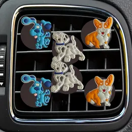 Other Motorcycle Accessories Fluorescent Dog 3 Cartoon Car Air Vent Clip Clips Conditioner Outlet For Office Home Freshener Per Replac Otkdj