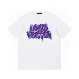 Maglietta da design Luis Viton Shirt Man Designer Luxury Tops Stampa Stampa di oversize a maniche corte Shirthirt Shirt Pullover Cotton Estate di alta qualità Clowe 403