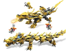 2in1 ninja dragão de ouro bloqueia dois estilos modelo dragão ajuste a legonesa bloqueio os brinquedos ninjas para crianças presentes1248174