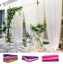 Skrzydła 4872 cm 10 metrów Sheer Crystal Organza Tiulle Roll Fabric na dekorację ślubną