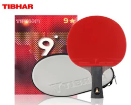 TIBHAR 9 Yıldız Masa Tenis Raket Üstün Yapışkan Kauçuk Karbon Bıçak Ping Pong Raketleri Pimplesin Pingpong Kürek Yarasası 2204023125883