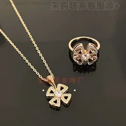 Designer Ring for Woman Bulgarie Luxury Charm Ring Baojia Same Style Full Sky Star Windmill Necklace Ring b High Version Full Diamond Windmill Necklace Ring