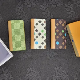 女性革の複数の財布カバーデザイナークラッチバッグブラザウェーブポイントレターコイン財布とオリジナルボックス81994