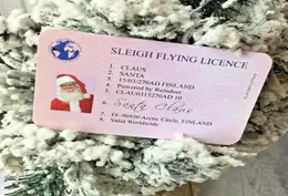 Быстрая доставка Рождественские подарок Santa Greeting Cards 8654mm Claus Funny Driver039s Лицензионная карта WLL11463643919