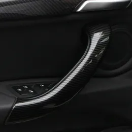 Akcesoria Wewnętrzna klamka drzwi w stylu włókna węglowego Pokrata dekoracji BMW X1 F48 201618 ABS 4PCS Auto Wewnętrzne Stylowanie