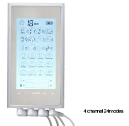 Массажер TENS UNIT 24 моды 4 -канальный электрический импульсный массаж -массаж мышечных стимуляторов терапия терапия боли для боли для ноги на спине.