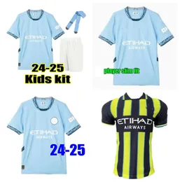 24 25 Haaland Soccer Jerseys 4th Chinese New of the Dragon Doku Rodrigo Realish Mans Cities de Bruyne Foden 2024 25 Football Shirts Kids Kit Champions Final