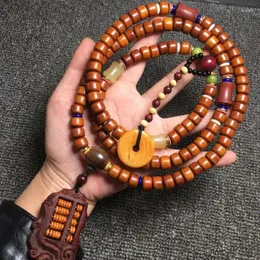Strand Tibet Yak Bone 108 Stücke Fassperlen Herren Halsketten Armband Handwerk Ornament Generation Haare