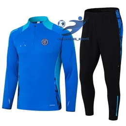 New York City FC Herrens vuxna halv blixtlås Lång ärm Training Suit Outdoor Sports Home Leisure Sweats tröja Jogging Sportkläder