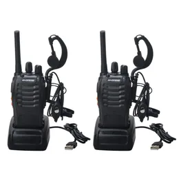 2 pezzi Baofeng Walkie Talkie BF88E PMR 05W 16CH UHF 4460062544619375MHz Separazione del canale 125khz con cuffia del caricabatterie USB 240510