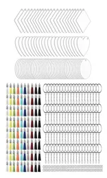 Keecheins 320 PCs Acrilico Chiave a chiave anelli di tasti vuoti Includono una catena di nappe e salta per il crafting fai -da -te9153567