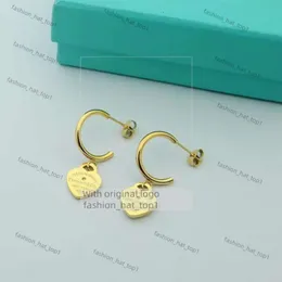 Tiffanyjewelry Earings 럭셔리 디자이너 브랜드 Tiffanyjewelry 하트 스터드 스터드 스틸 18k 골드 실버 로즈 여성 사랑 다이아몬드 귀걸이 여자 4C3