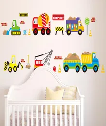 Koparki Blender Truck Wciągnik Wózek Wózek Wózek Wózek Przyczepy na ścianę do dzieci dla dzieci pokój pokoju dziecinnie