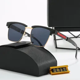 2024 Designerskie okulary przeciwsłoneczne luksusowe okulary przeciwsłoneczne dla męskich kobiet vintage gładki lustro mody Uv400 Ochrona czarne okulary przeciwsłoneczne odczytaj dobrą jakość wihe pudełko