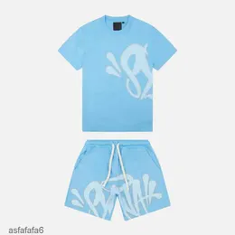Niebieska koszula Syna Centralna cee Summer Men T-Shirt Zestaw druku