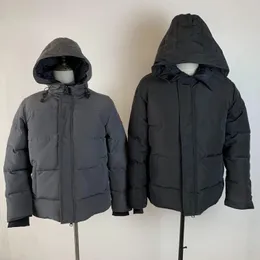 Designer män ner parkas jackor kanadensiska vinter puffer huva tjock jacka utgifter herrar värmer kalla rockar skydd vindtät har rätt logotyp